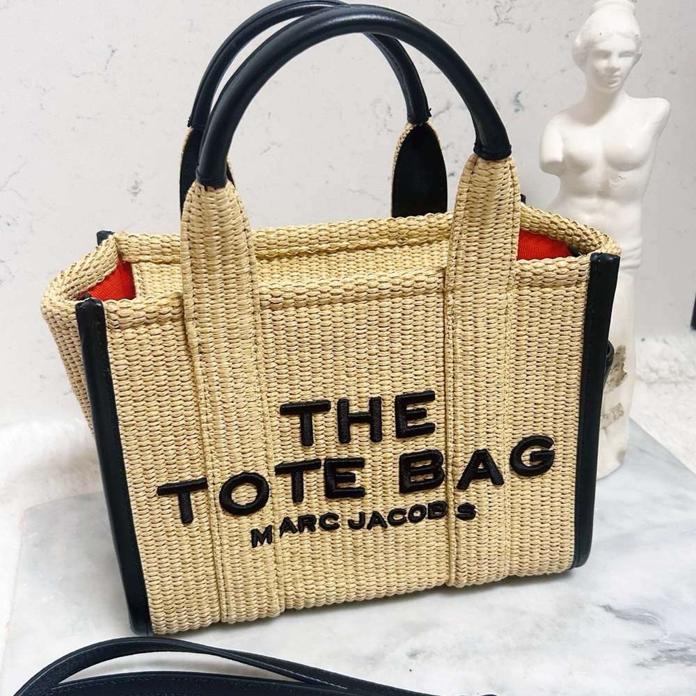 Authentic Marc Jacobs “The Tote Bag” in Natural size Small Woven Tote Bag